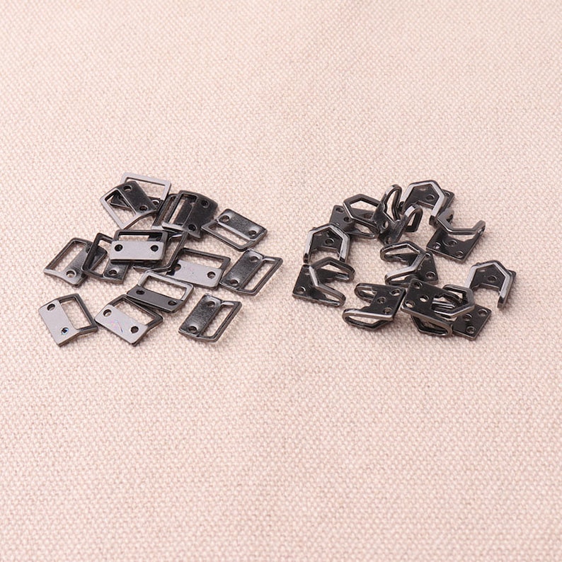 40sets Black Hook And Eyes 10mm Clothes Hooks Man Shirts Hooks garment accessories