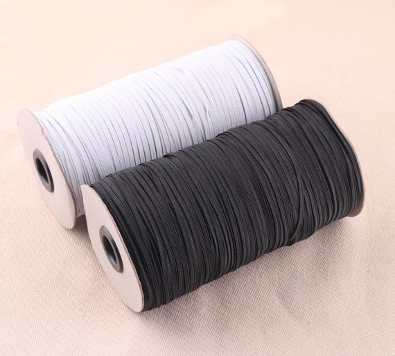 Thin Sewing 3mm Elastic Band White/black Color High Elastic Flat Rubber Band,  Waist Band, Thin Belt Sewing Garment Accessory 