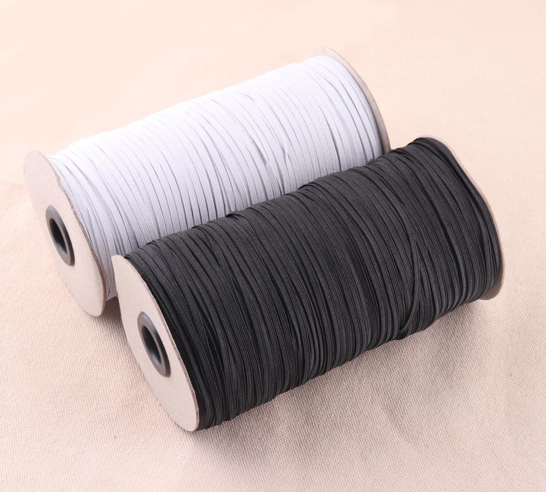 Thin Sewing 3mm Elastic Band White/black Color High Elastic Etsy