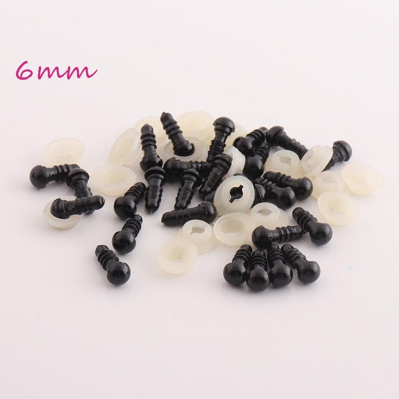 6mm toy eyes plastic Safety Eyes for Amigurumi or plush toy,craft supplies  25pairs