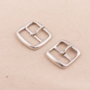 10pcs Silver Buckle Strap Buckles Center Bar Pin Buckles Belt Buckle Belf buckle Single Prong Strap Pin buckle purse buckle In two sizes