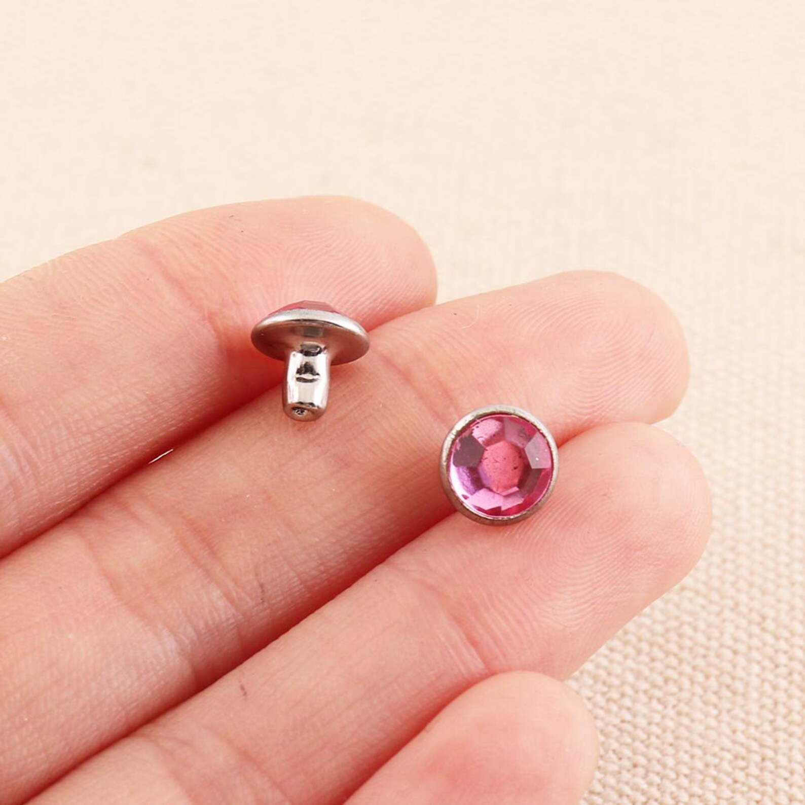 87mm Crystal Rivets rhinestone Rivets Hollow Rivets studs Etsy