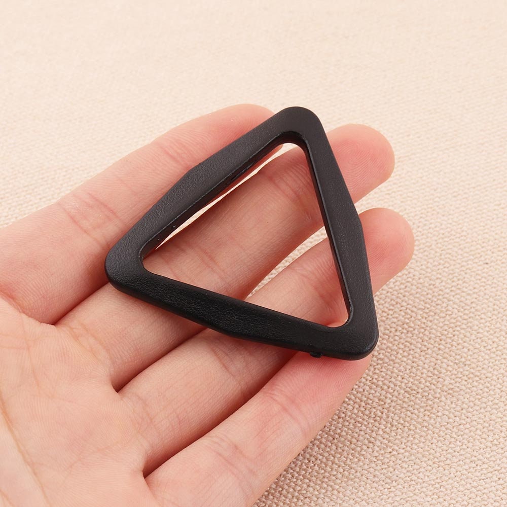 Triangle Ribbon Buckle 15pcs Black Triangle Plastic Rings 41mm,36mm Inner Size Bag Strap ...