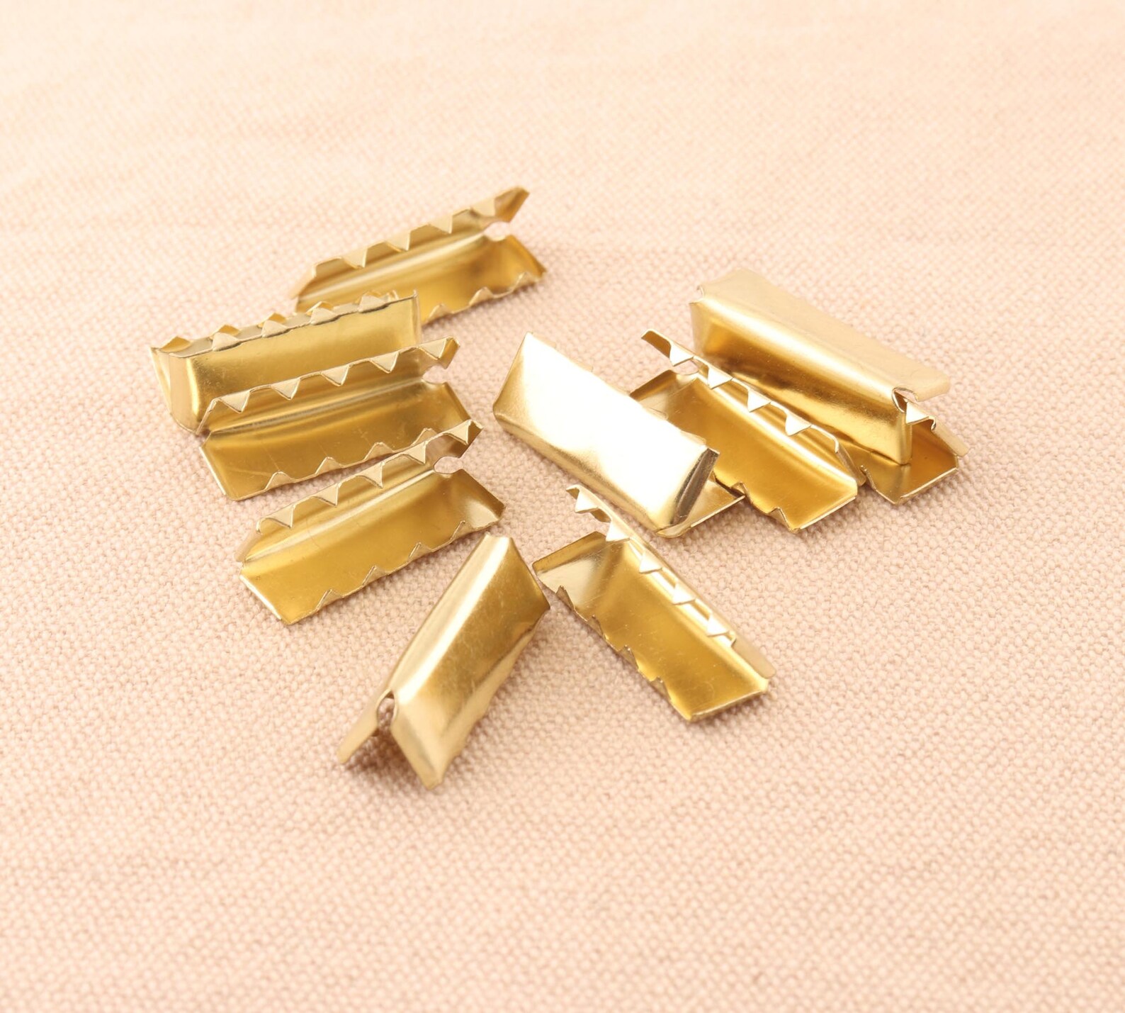 50pcs 25mm Gold Color Cord End Metal Ribbon bing End Cord Etsy