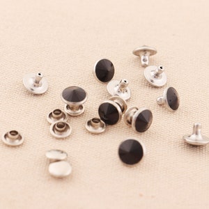 9mm black  Rhinestone Rivets For Garments,speedy rivets 20pc