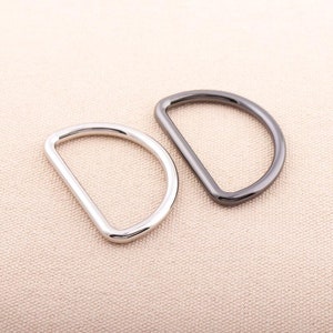 6pcs D-Ring Findings Silver Purse Ring Metal Welded 40*25mm (inner Size) D Rings for Bag Strap Accessories Purse Making Purse Hardware