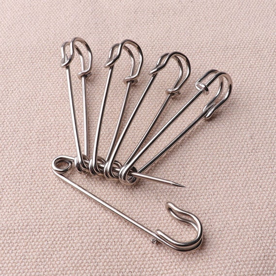 Large Silver Safety Pins Kilt Pins Brooch Giant Safety Pin Charm ,metal Safety  Pin for Clothes 108mm 