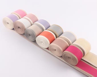 Correa de cincha de algodón de colores de 38 mm de alta calidad y 1 1/2 pulgada de ancho para cinturón, ropa, collar para mascotas, bolsos, accesorios
