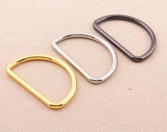 10pcs D-Ring Findings Silver Purse Ring Metal Welded 50*31mm (inner Size) D Rings for Bag Strap Accessories Purse Making Purse Hardware