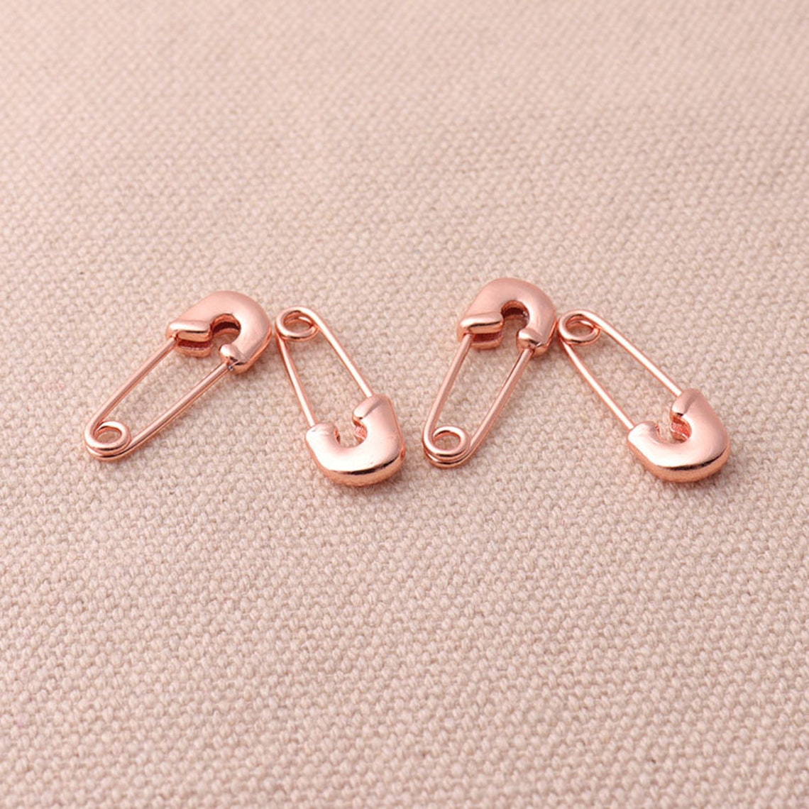 20mm 100pc Small Safety Pins Rose Gold Metal Safety Pins Etsy