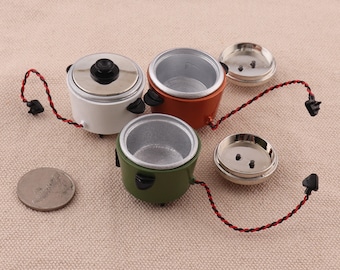 Miniature Cooker Rice Cooker,Dollhouse Miniatures Kitchen Restaurant Appliance Rement Bakery Mini Photography prop tools decorating Cooking