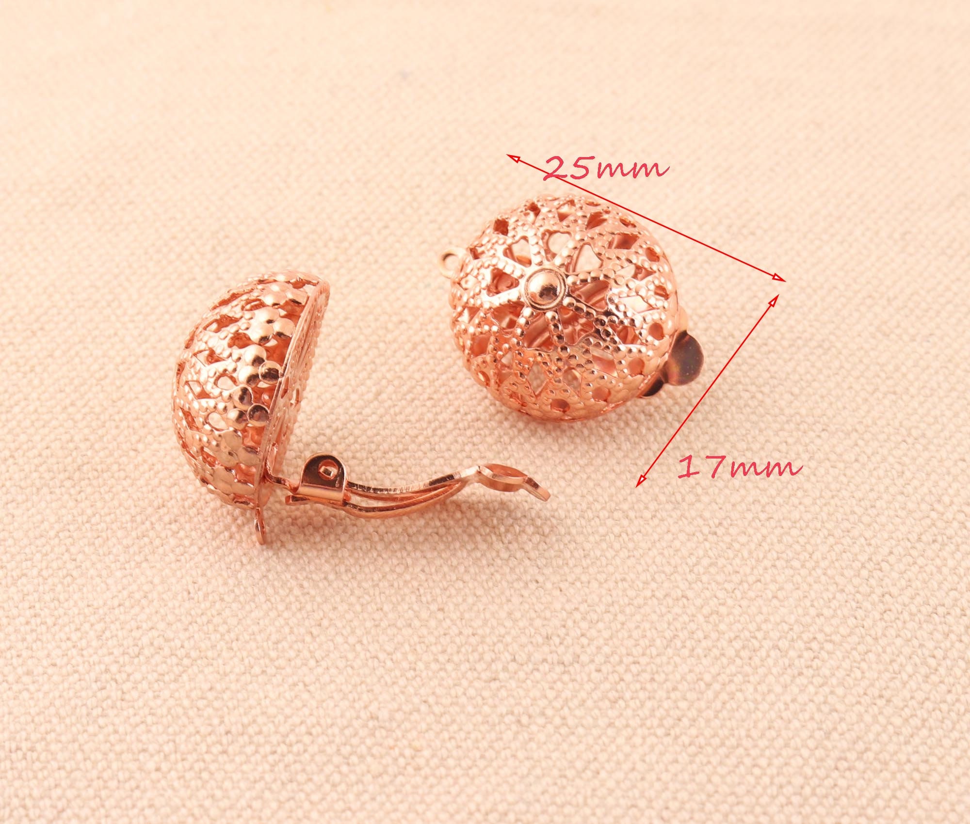 12pcs 6 pairs earring clip converter gold/silver/rose gold Etsy