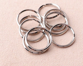 25mm Silver Split Rings Key Rings Keychain Rings Split Rings Key Rings 30pcs
