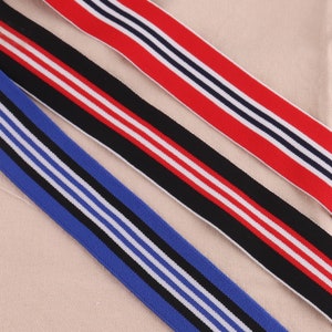 Thin sewing 38mm elastic band blue/black/black color high elastic flat rubber band, waist band, thin belt sewing garment accessory