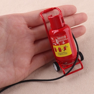 Miniature Fire Extinguisher,Mini Trolley Fire Extinguisher,Role Playing Model Toy,Miniature Fire Extinguisher Dollhouse Home Decor supplies