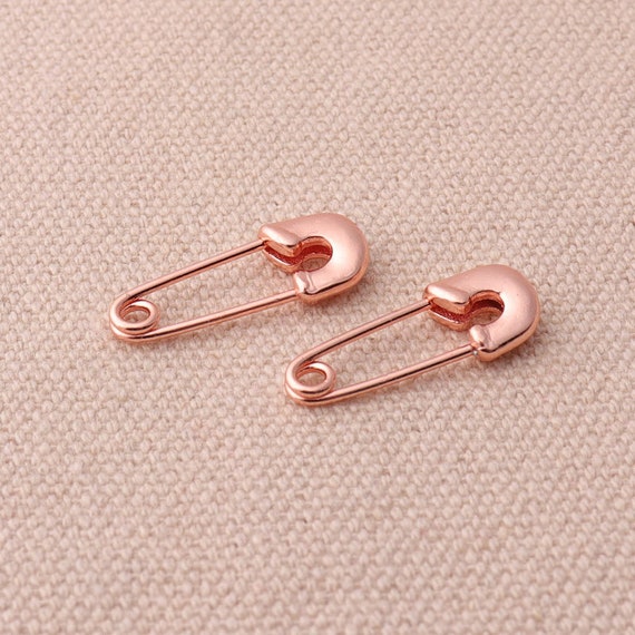 24pcs Small Safety Pins Rose Gold 20mm Metal Safety Pins Sewing