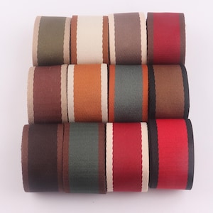 Heavy Duty Colorful Webbing bag strap 1.5 Inch Cotton Webbing Bag handles for tote bag Upholstery Webbing Dog Collars replacement