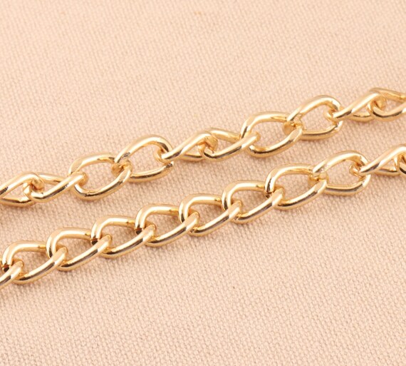 Buy Light Gold Plated Chain 1410mm Links Chain Cable Chain Curb Chain by  the Foot Online in India - Etsy
