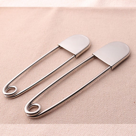 Extra Large Safety Pins Oversized Safety Pins Brooch Jumbo Horse Blanket  Pins Metal Stitch Markers Sewing Pins-2pcs 