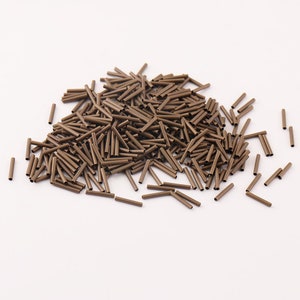 300Pc 1*8mm SpacerTubes, Bronze Tube Bar , Spacer Tube Beads , Tiny Tube Charms,Jewelry Making