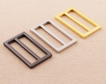 6pcs metallo Slide fibbia Triglide cinturino custode per 38mm cinturino nero, diapositiva di oro e argento Borsa cintura di regolazione
