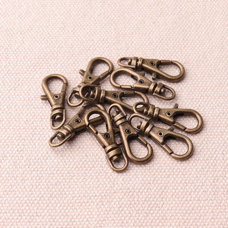 30pcs Swivel Lobster Clasp Bronze Color Clasp Small 23mm Long Etsy