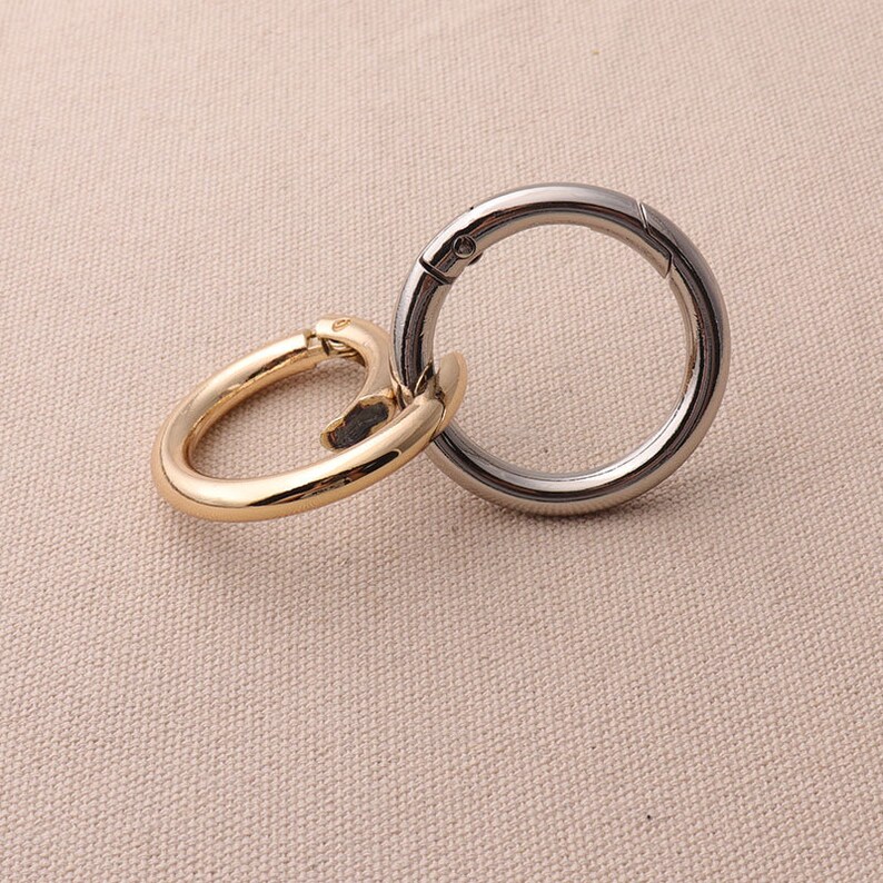 Spring Gate Round Ring 10pcs Gold and Silver Spring Gate Ring 4132mm O-rings Round - Etsy