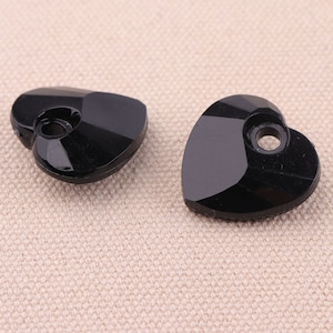 12pcs Black Heart Shape Charms Pendants 21mm One Holes Jewelry Necklace,Bracelet Pendants Supplies