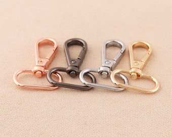 WDONAY 20 STKS Metalen Kreeft Klauw Sluitingen Draaibare Sleutelhanger Clips Hardware Trigger Snap Haken voor DIY Tassen Art Crafts, 3,3 cm x 1,2 cm, Zilver & Licht Zwart WDONAY 20 STKS Metalen Kreeft Klauw Sluitingen Draaibare Sleutelhanger Clips Hardware Trigger Snap Haken voor DIY Tassen Art Crafts, 3,3 cm x 1,2 cm, Zilver & Licht Zwart