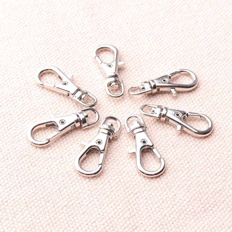 30pcs Swivel Lobster Clasp Silver Color Clasp Small 22mm Long Etsy UK