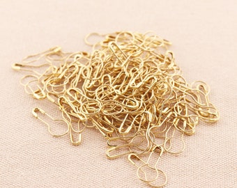 oro chiaro 100pc lampadina pera di spille di sicurezza pin 21 * 9mm metallo spille di sicurezza Stitch Markers per cucire facendo