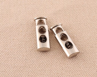 10pcs 26mm cord locks ,cord stopper ,paracord lock,barrel toggle alloy  double hole lock for bag garment shoes diy accessories