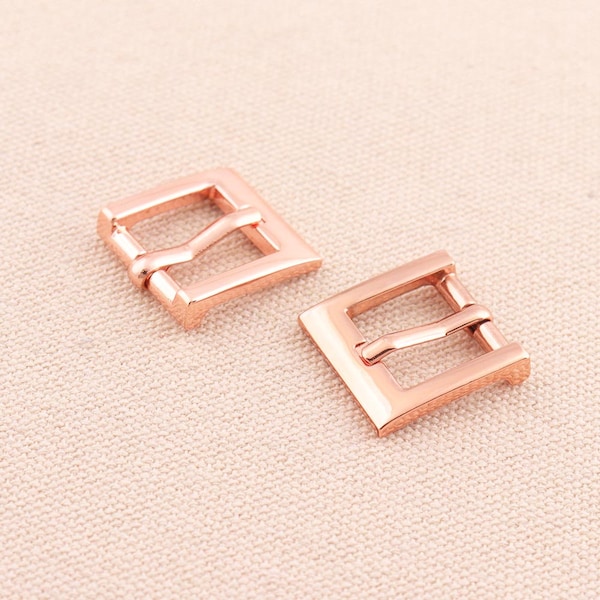 Single Prong Buckle  Rose gold Bag pin buckle Alloy center bar pin buckle new design Square Buckle Purse Making