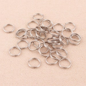 100pcs Silver Small O Key Rings Split Key Rings For 10*8mm (OM*IM) Metal Key Chain Rings