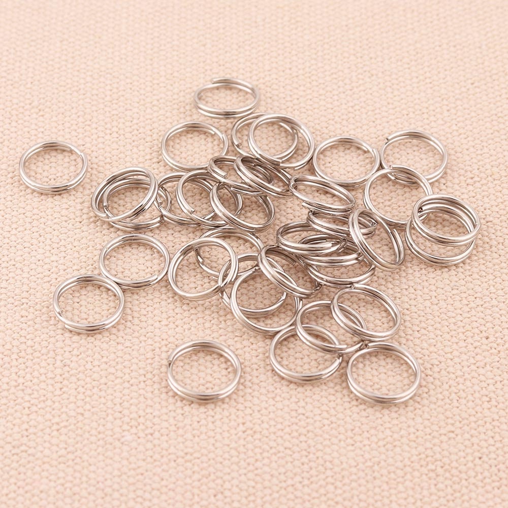 100pcs Silver Small O Key Rings Split Key Rings For 10*8mm (OM*IM) Metal Key Chain Rings