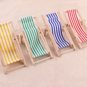 Dollhouse miniature Lounge Chair,Beach chair,Wooden Dollhouse Chairs,Miniature Chairs Cheap,Miniature Beach chair,DIY chair,mini beach chair