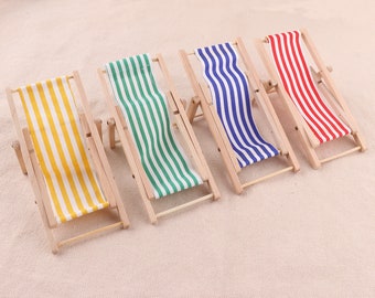 Dollhouse miniature Lounge Chair,Beach chair,Wooden Dollhouse Chairs,Miniature Chairs Cheap,Miniature Beach chair,DIY chair,mini beach chair