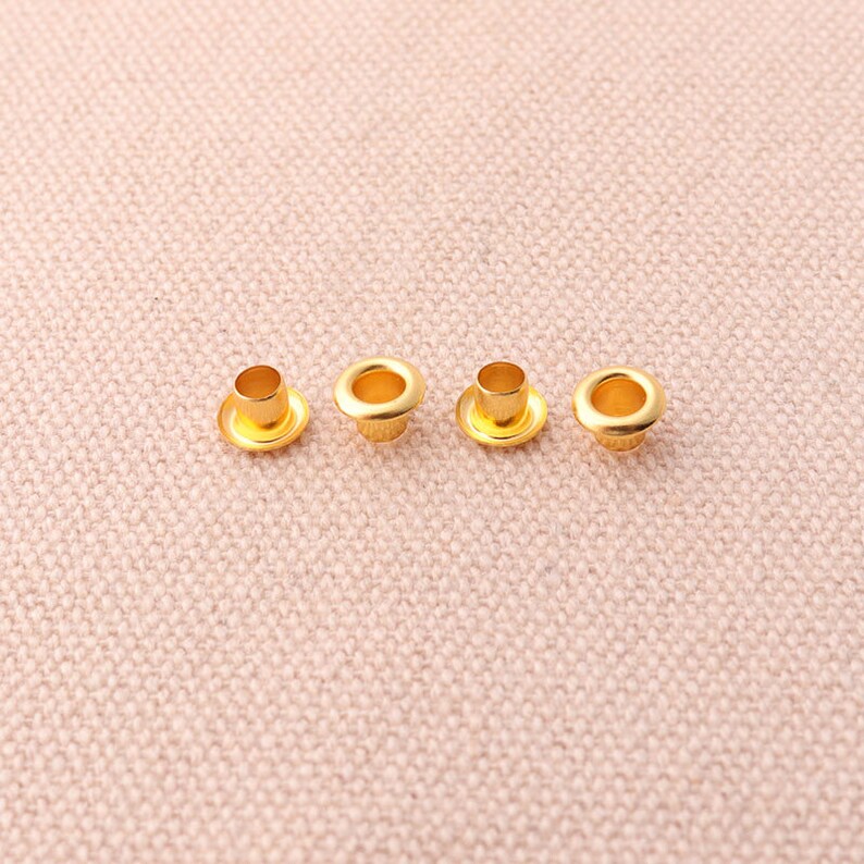 Gold Eyelets Grommets 6mm2.5mm4mm Grommet Eyelet for Bead Etsy