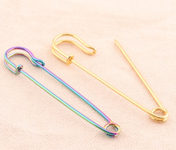 6pcs Rainbow Safety Pins, Large Safety Pin, Giant Safety Pins