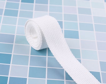 White Cotton Webbing 1 Inch Heavy Duty Bag handles, bag strap for tote bag Upholstery Webbing