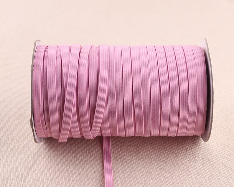 6mm Pink Color Elastic Band High Elastic Flat Rubber Band Etsy
