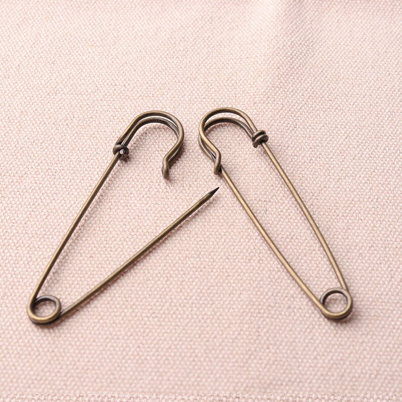 Jumbo Safety Pins 70mm Large Pin Brooch Kilt Pins Bronze Etsy