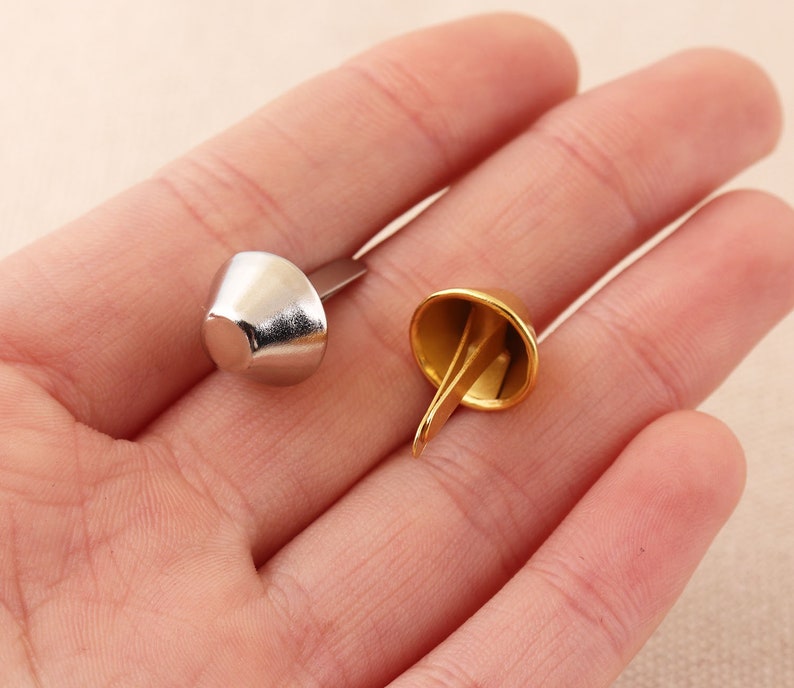 gold and silver PURSE FEET Studs nailhead flat head brads silver 20*12mm Nailheads Spike DIY Purse Making leather making