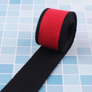 Singelband,38mm red Webbing,black edge Soft Smooth Webbing ,Pure Color, Purse Leash Straps for Key Fobs, By the yard