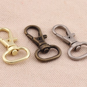 Swivel lobster clasp claw,Swivel Hook Keychain,13 mm swivel clasp lanyard clips snap hook lobster clips push gate hook for bag leather craft