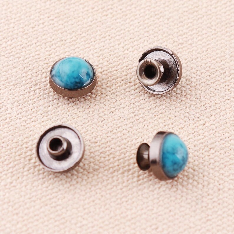 10mm Mushrooms studs Blue ROUND Dome RIVET Studs Mushrooms rapid rivet studs buttons 20pcs of bag