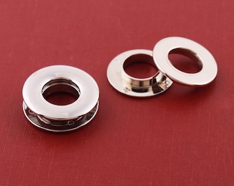 22mm,25mm silver Metal Eyelet Grommet Zinc Alloy Screw Screwback gold alloyed Screw in Grommet DIY Making