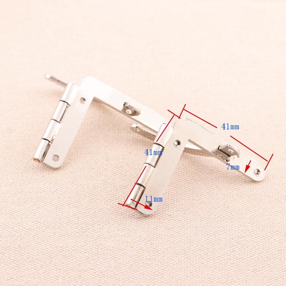 Silver Box Hinges Metal Box Quadrant Hinge Hardware Set of 10pcs