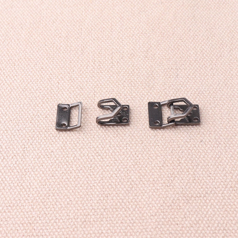 40sets Black Hook And Eyes 10mm Clothes Hooks Man Shirts Hooks garment accessories