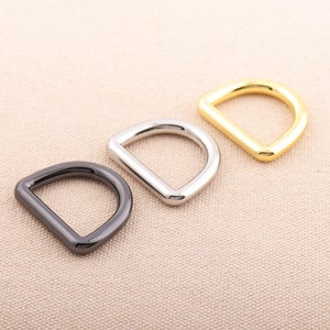 6pcs 24*20mm (inner size) D-Ring Findings Purse Ring Metal Welded D Rings for Bag Strap Accessories Purse Making Purse Hardware